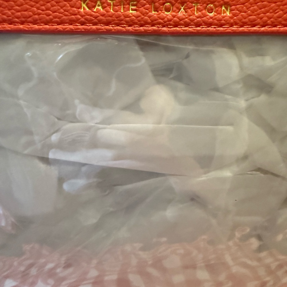 Katie Loxton Deep Orange Transparent Stadium Bag - Picture 2 of 7